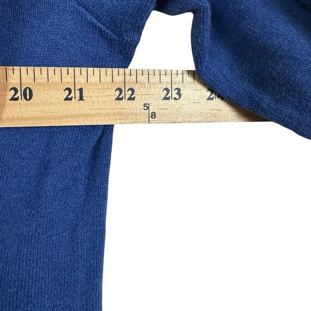Banana Republic Cobalt Blue Indigo Quarter Zip Cotton Cashmere Sweater Men's M